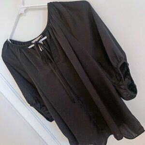 H&M Silky Tie Neck Puff Balloon Sleeve Blouse XS